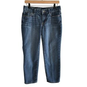 Sonoma Life + Style Capri Jeans Medium Wash Women's 4 Cotton Blend Stretch